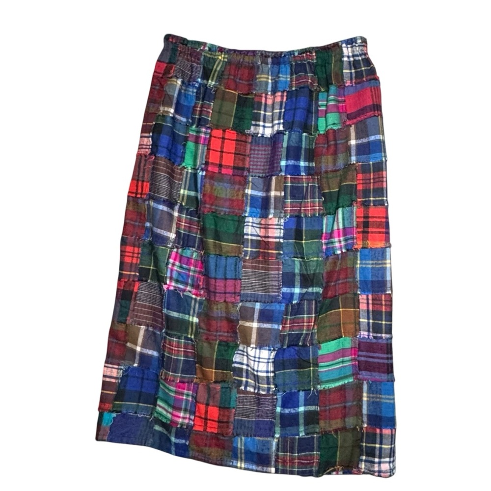 Jaybird Plaid Patchwork 2 piece skirt set preppy grunge cottagecore sz M/L VTG - Picture 6 of 16